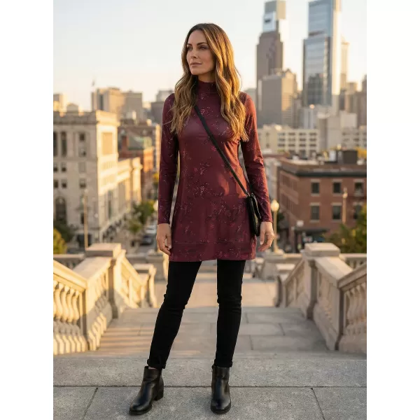  Rollkragenpullover für Damen ALTISPORT GWENITH BURGUND 