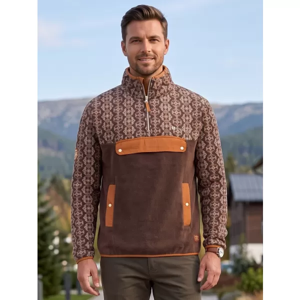  Fleece-Sweatshirt für Herren ALTISPORT GARM BRAUN 