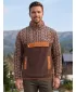 Fleece-Sweatshirt für Herren ALTISPORT GARM BRAUN