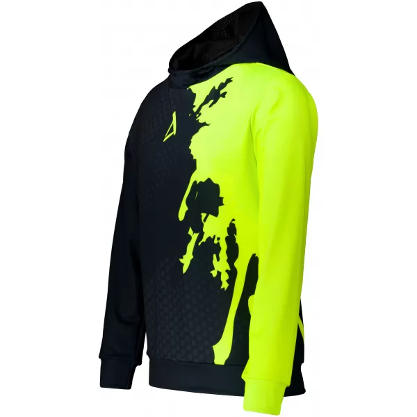  Funktionaler Sweatshirt -Premium von Männern ALTISPORT VOJ/ALM112MI01 SCHWARZFLUO GELB 