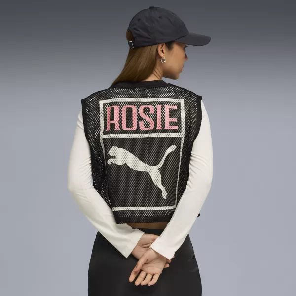  Tanktop PUMA X ROSÉ RELAXED MESH TOP 63380401 PUMA SCHWARZ 