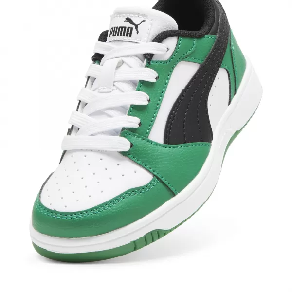  Kinderschuhe PUMA REBOUND V6 LO PS 39383405 PUMA WEIß/PUMA SCHWARZ/GRÜN 