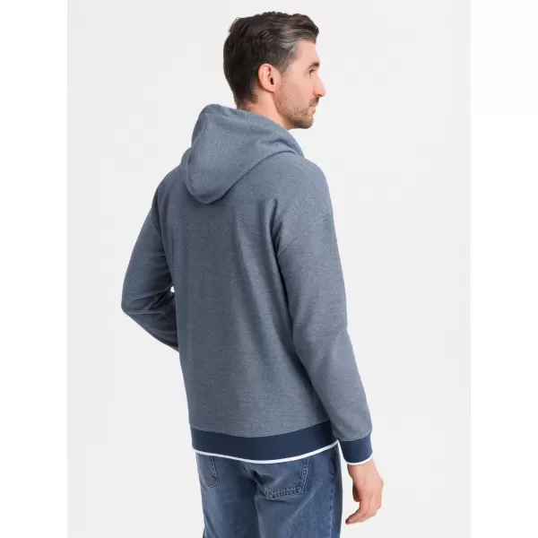  Herren -Sweatshirt OMBRE BLACK OM-SSZP-0210 MARINEBLAU 