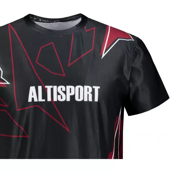  Herren Freizeithemd Premium ALTISPORT VOJ/ALM123TR06 SCHWARZ-ROT 
