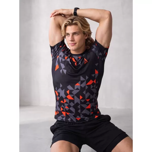 Funktionelle Kompression von Männern t -Shirt Premium ALTISPORT VOJ/ALM108TR04 SCHWARZ -ORANGE 
