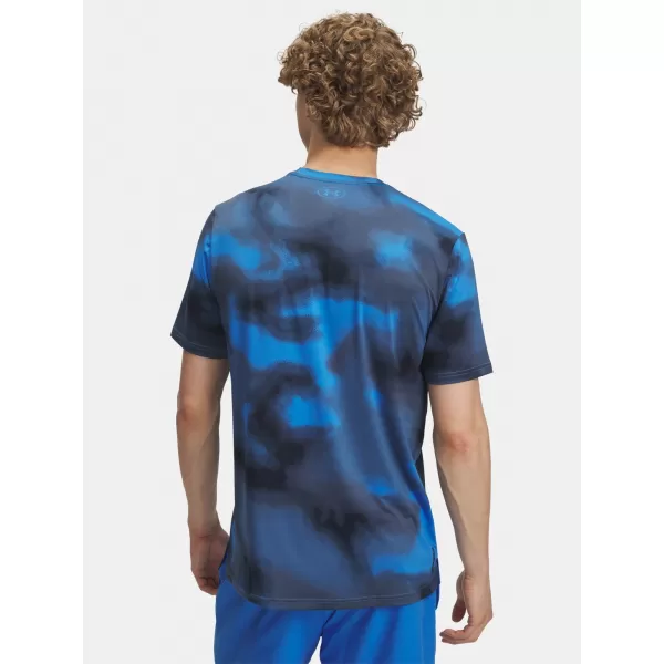  Herren-T-Shirt UNDER ARMOUR VANISH ENERGY PRINTED SS 1383974-402 BLAU 