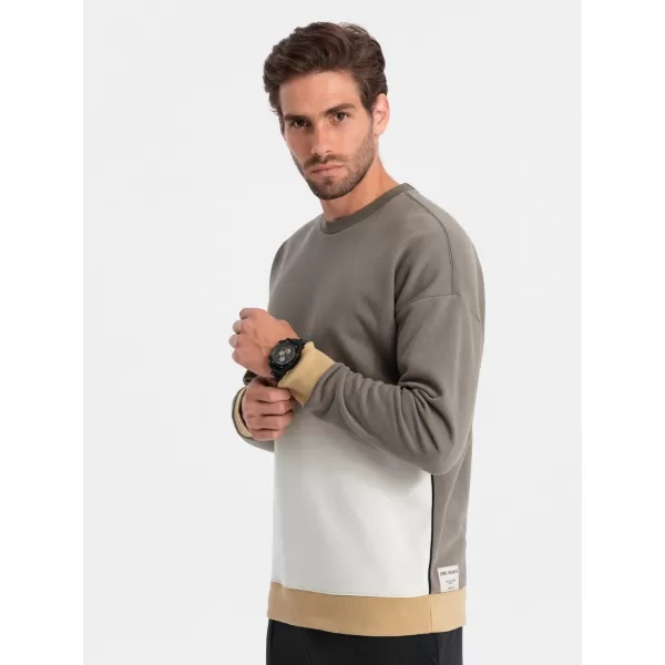  Herren-Sweatshirt OMBRE B1673 KHAKI 