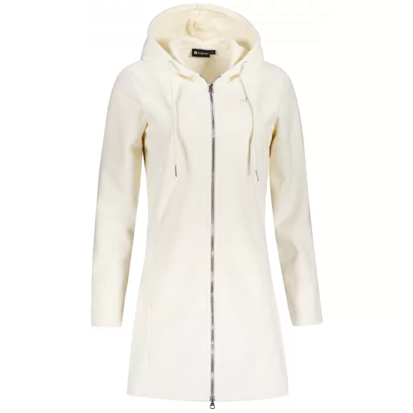  Premium-Fleece-Sweatshirt für Damen ALTISPORT LIALA BÍLÁ/KRÉMOVÁ WEIß 