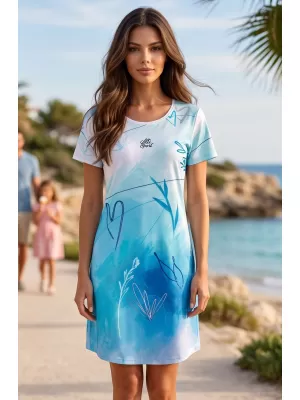 Erweitertes Premium-T-Shirt für Damen ALTISPORT VOJ/ALW083SAT02 WEIß BLAU