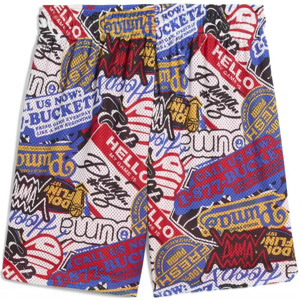  Shorts PUMA HOOPERHOTLINE AOP 7" SHORTS 63283701 FÜR ALLE ZEITEN ROT/AOP 