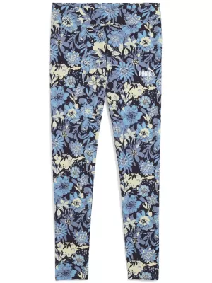 Leggings für Damen PUMA ESS NATURE 2 0 AOP LEGGINGS 68808034 KÜHLES BLAU