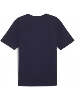 Herren -Trikot PUMA TEAMRISE LOGO JERSEY COTTON 658705_06 PUMA NAVY/PUMA WHITE