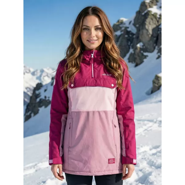  Winterjacke für Damen ALTISPORT GANICE BURGUND 