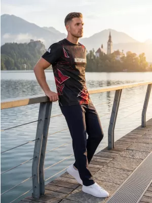 Herren Freizeithemd Premium ALTISPORT VOJ/ALM123TR06 SCHWARZ-ROT