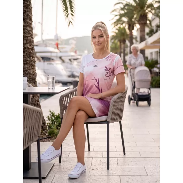  Erweitertes Premium-T-Shirt für Damen ALTISPORT VOJ/ALW083SAT02 WEIß ROSA 