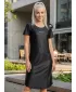 Damen erweitert T -Shirt Premium ALTISPORT VOJ/ALW075SAT02 SCHWARZ