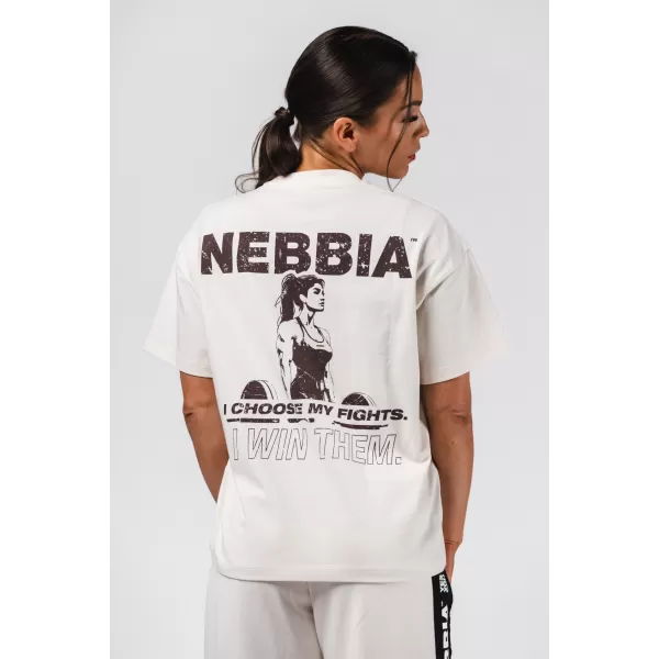  Übergroßes T-Shirt RESET 491 CREAM Nebbia 
