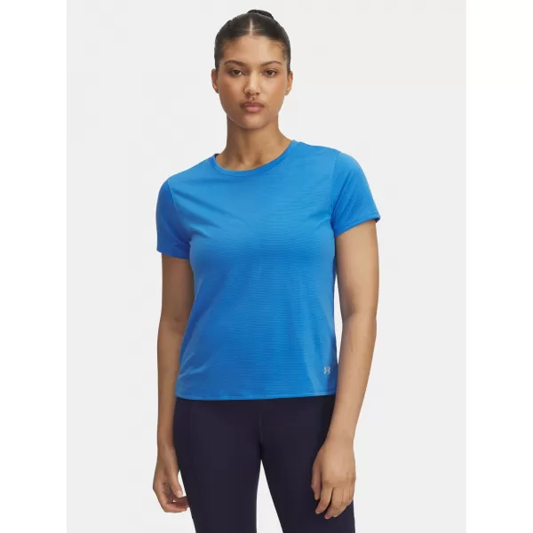  Damen-T-Shirt UNDER ARMOUR UA LAUNCH SHORTSLEEVE 1382434-402 BLAU 