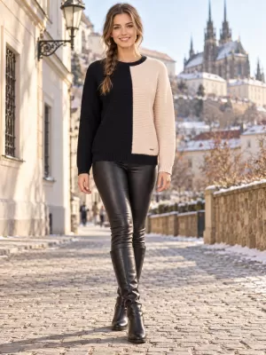 Damenpullover KIXMI VERENA HELLBEIGE