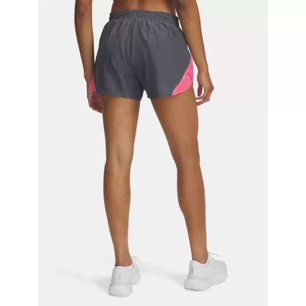  Damen-Shorts UNDER ARMOUR UA FLY BY 3 SHORTS 1382438-027 GRAU 
