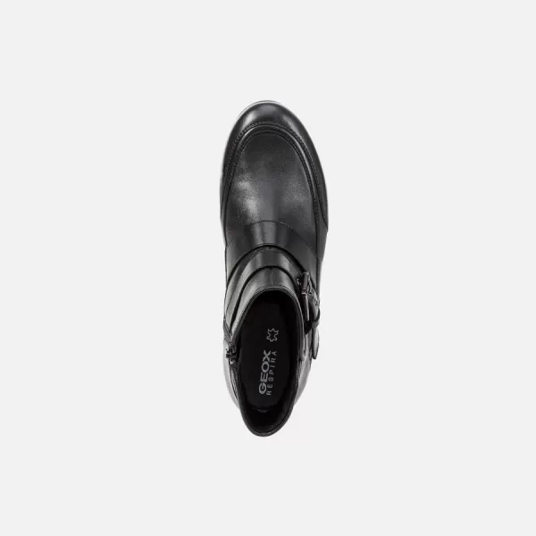 Damen-Schnürschuhe GEOX NEW MOENA SCHWARZ 