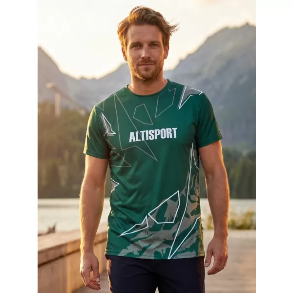  Herren Freizeithemd Premium ALTISPORT VOJ/ALM123TR06 DUNKELGRÜN 