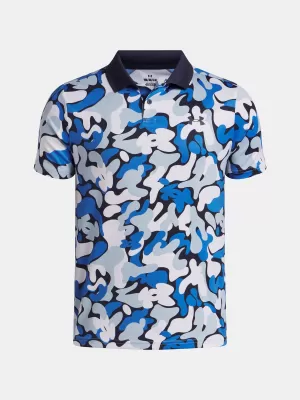 T-Shirt für Jungen UNDER ARMOUR UA MATCHPLAY PRINTED POLO 1377349-412 BLAU