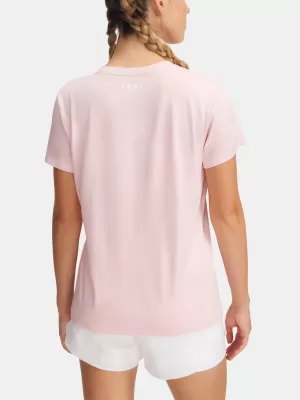 Damen-T-Shirt UNDER ARMOUR TECH SSV- TWIST 1384227-647 ROSA