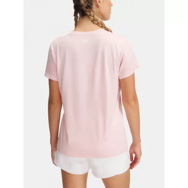  Damen-T-Shirt UNDER ARMOUR TECH SSV- TWIST 1384227-647 ROSA 