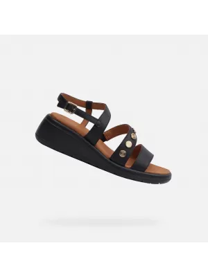 Damensandalen GEOX MELICONIA G000972 SCHWARZ