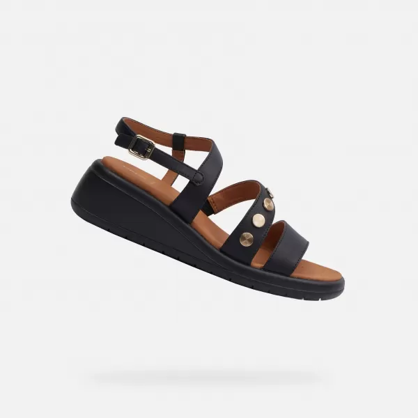  Damensandalen GEOX MELICONIA G000972 SCHWARZ 