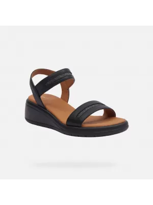 Damensandalen GEOX MELICONIA G000969 SCHWARZ