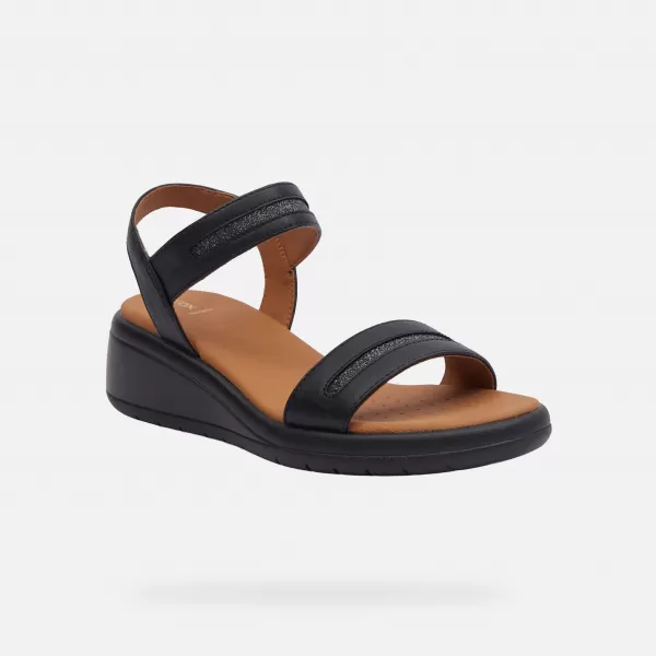  Damensandalen GEOX MELICONIA G000969 SCHWARZ 