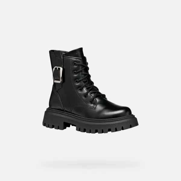  Stiefeletten für Mädchen GEOX MAQUINNENS J56M6C000CNC9999 SCHWARZ 
