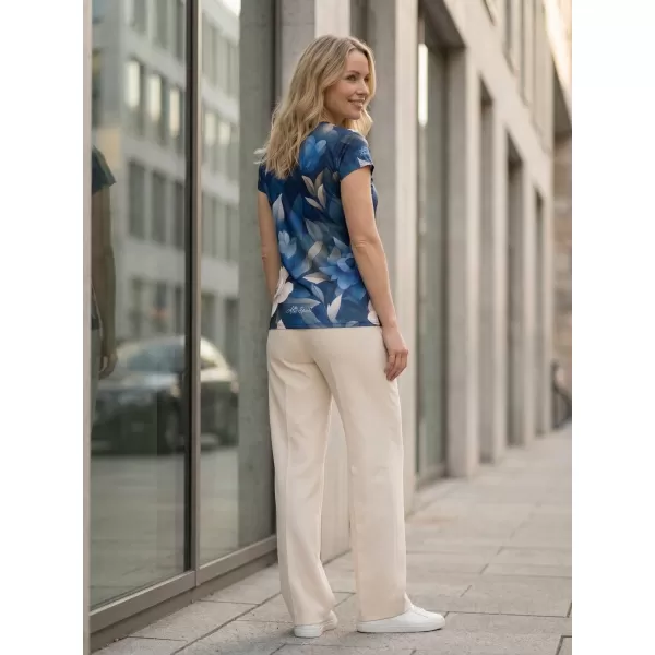  Damen Freizeitshirt Premium ALTISPORT VOJ/ALW097TR06 BLAUE BLUMEN 