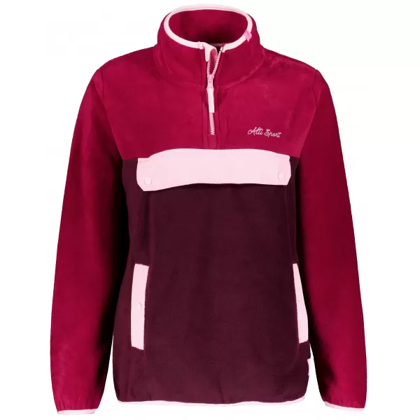  Fleece-Sweatshirt für Damen ALTISPORT GEMMY BURGUND 