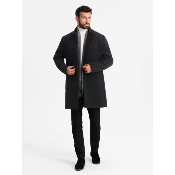 Männlicher Mantel OMBRE OM-COWC-0141 SCHWARZ 