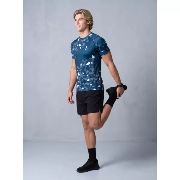  Funktionelle Kompression von Männern t -Shirt Premium ALTISPORT VOJ/ALM108TR04 MARINE-WEIß 