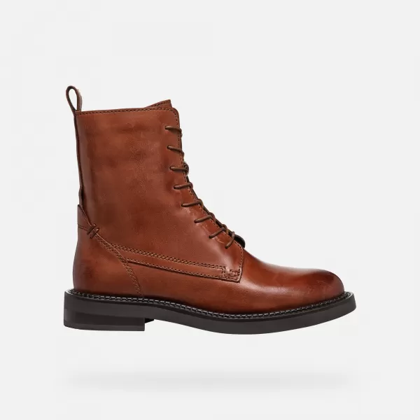  Damen-Stiefeletten GEOX SERILDA HELLBRAUN 