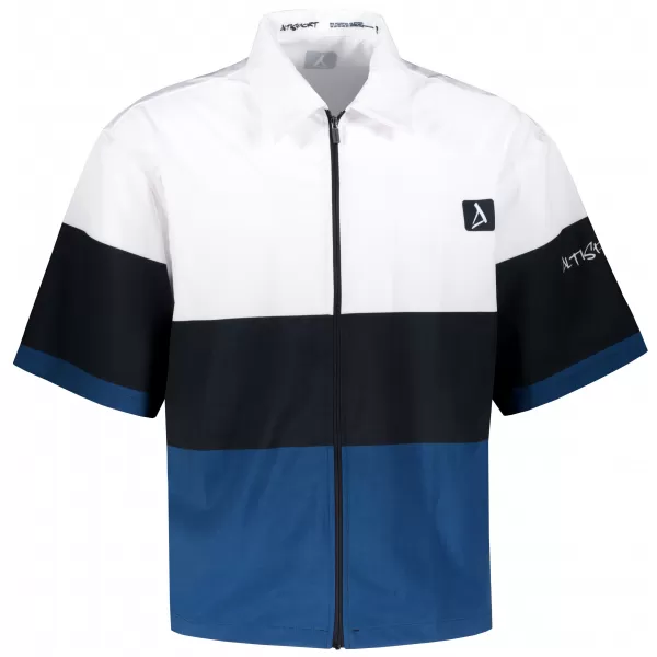  Premium-Herrenhemd ALTISPORT VOJ/ALM051KOS01 WEIß BLAU 