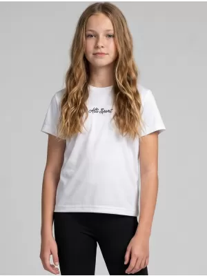 Funktionaler t -Shirt -Prämie von Kindern ALTISPORT VOJ/ALK075TR01 WEIß
