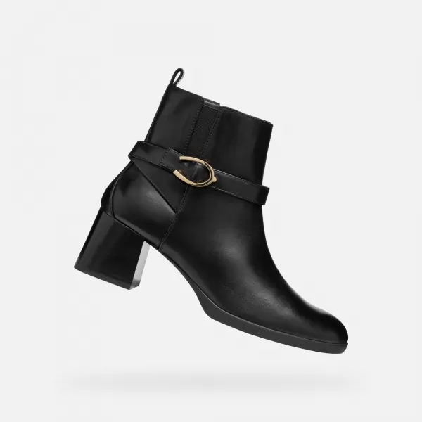  Damen-Stiefeletten GEOX WALK PLEASURE 55 G004564 SCHWARZ 