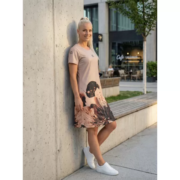  Erweitertes Premium-T-Shirt für Damen ALTISPORT VOJ/ALW090SAT02 BRAUN 