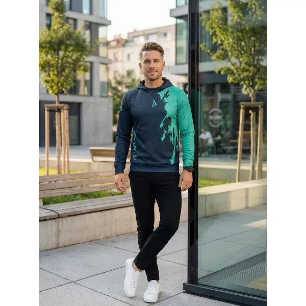  Funktionaler Sweatshirt -Premium von Männern ALTISPORT VOJ/ALM112MI01 SCHWARZ-TYRKYS 