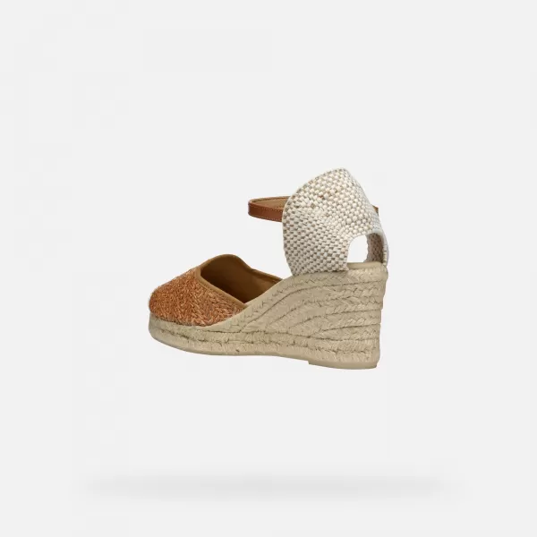  Damensandalen GEOX GELSA LOW HELLBRAUN 