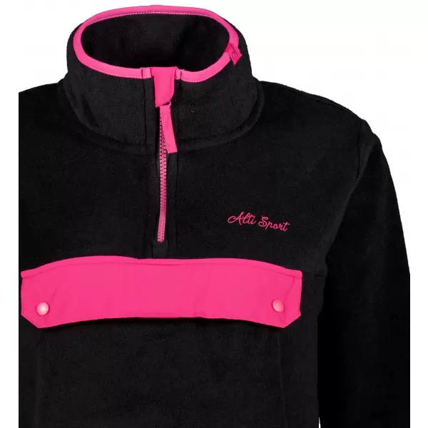  Fleece-Sweatshirt für Damen ALTISPORT GEMMY SCHWARZ 