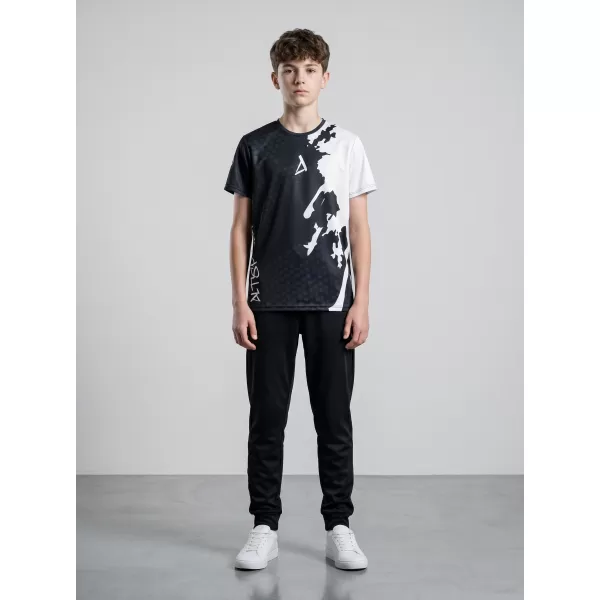  Funktionaler t -Shirt -Prämie von Kindern ALTISPORT VOJ/ALM112TR01 SCHWARZ-WEIß 