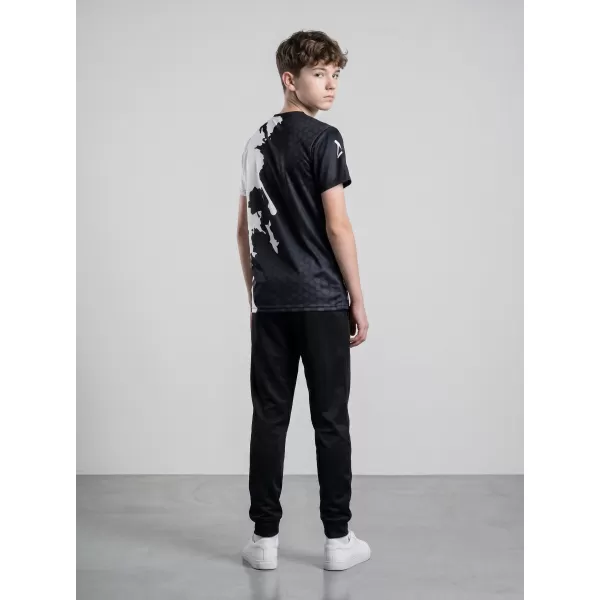  Funktionaler t -Shirt -Prämie von Kindern ALTISPORT VOJ/ALM112TR01 SCHWARZ-WEIß 