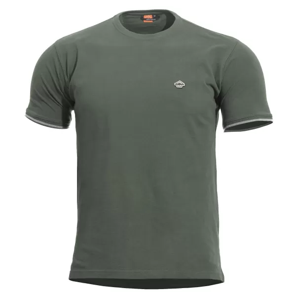  T-Shirt PENTAGON LEVANTES CREWNECK STRIPES K09026 TARNGRÜN 
