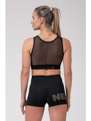 Gold Mesh Mini-Top 830 SCHWARZ Nebbia